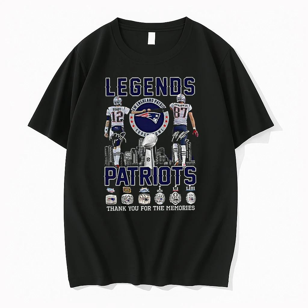 Classic Tom Brady And Rob Gronkowski New England Patriots Nfl Legends Thank You For The Memories T Shirts