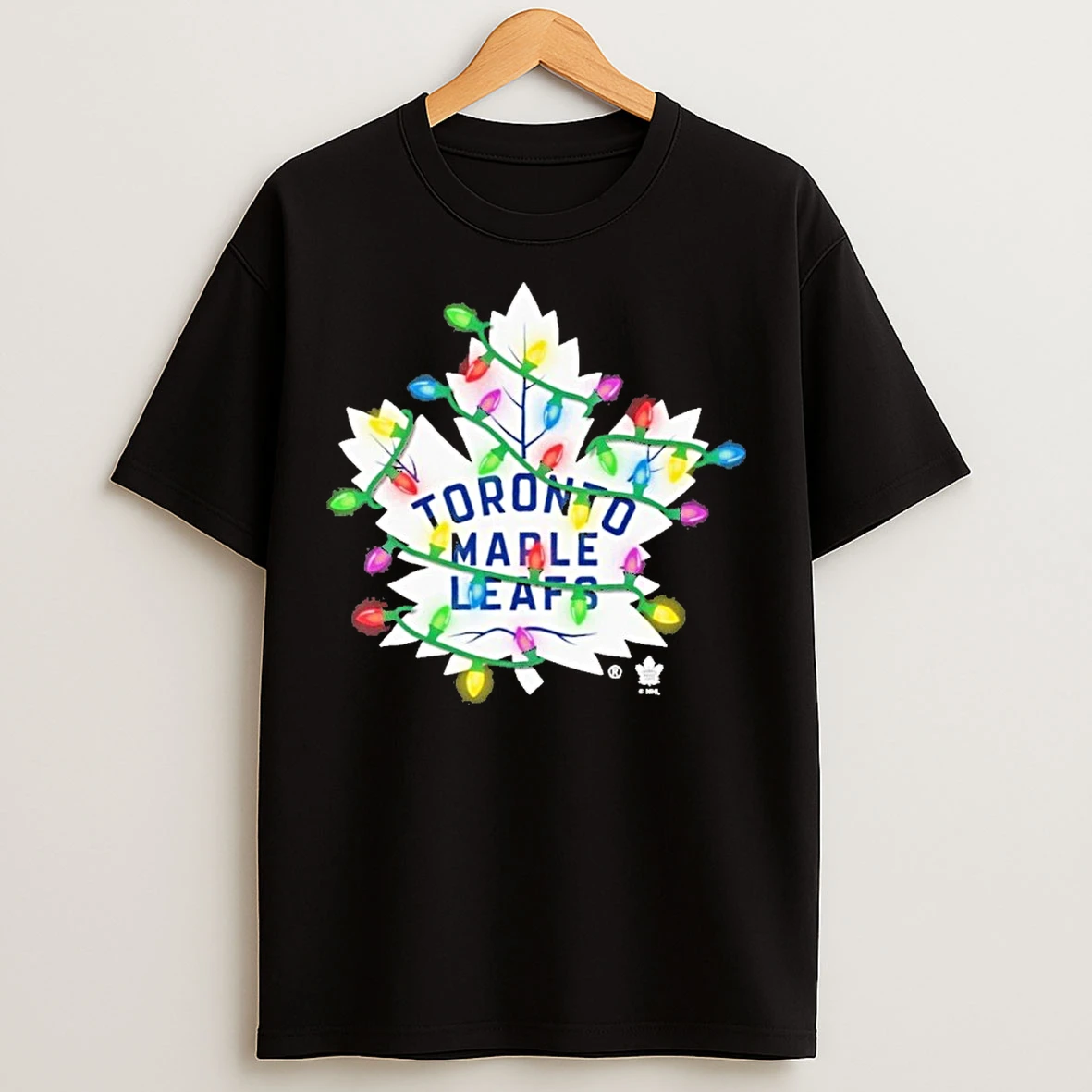 Classic Toronto Maple Leafs Logo Lights Christmas T Shirts