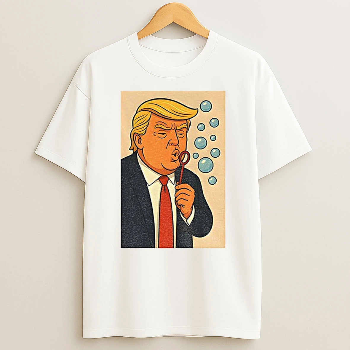 Classic Trump Blowing Bubbles Bubba Bubble Wand T Shirts