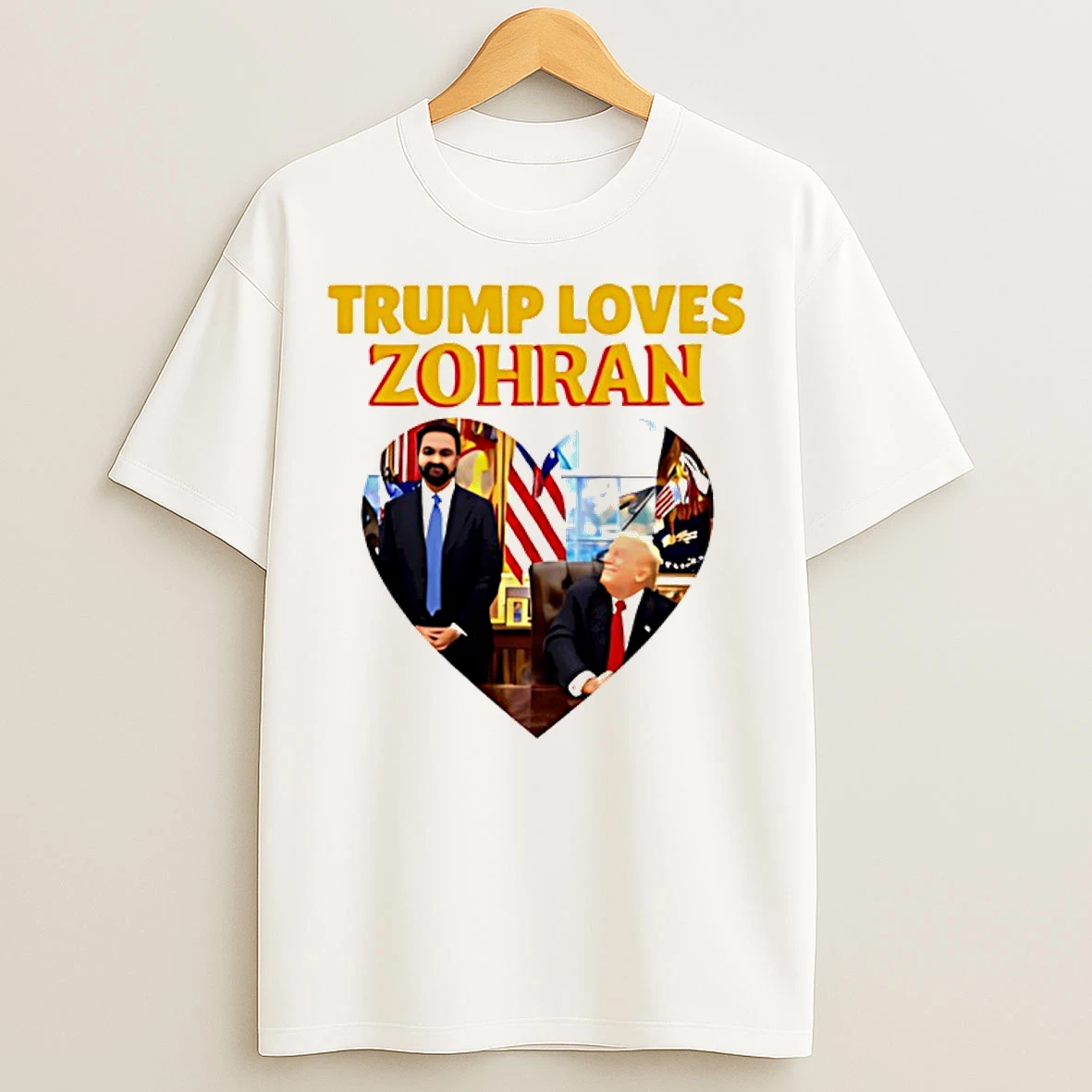 Classic Trump Loves Zohran Mamdani Heart T Shirts
