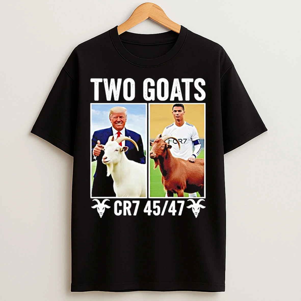 Classic Trump Ronaldo Cr7 Two Goats 45 47 T Shirts