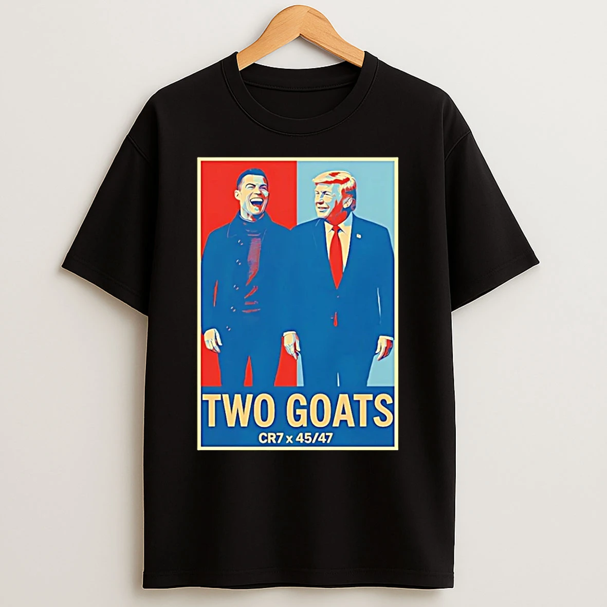 Classic Trump Ronaldo Cr7 Two Goats Cr7 45 47 T Shirts