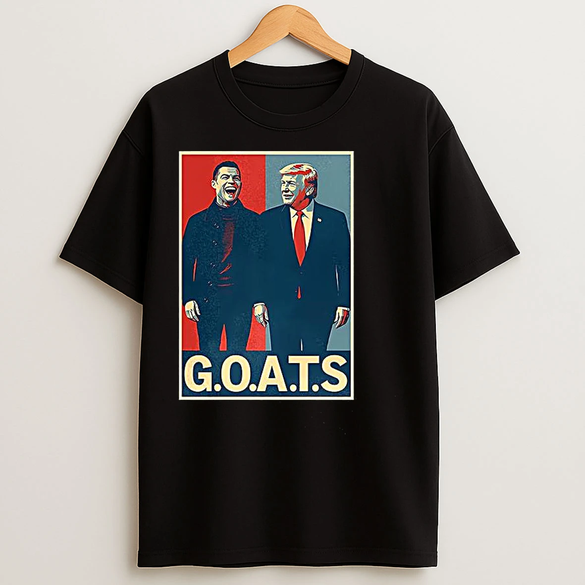 Classic Trump And Ronaldo Goats Dark T Shirts