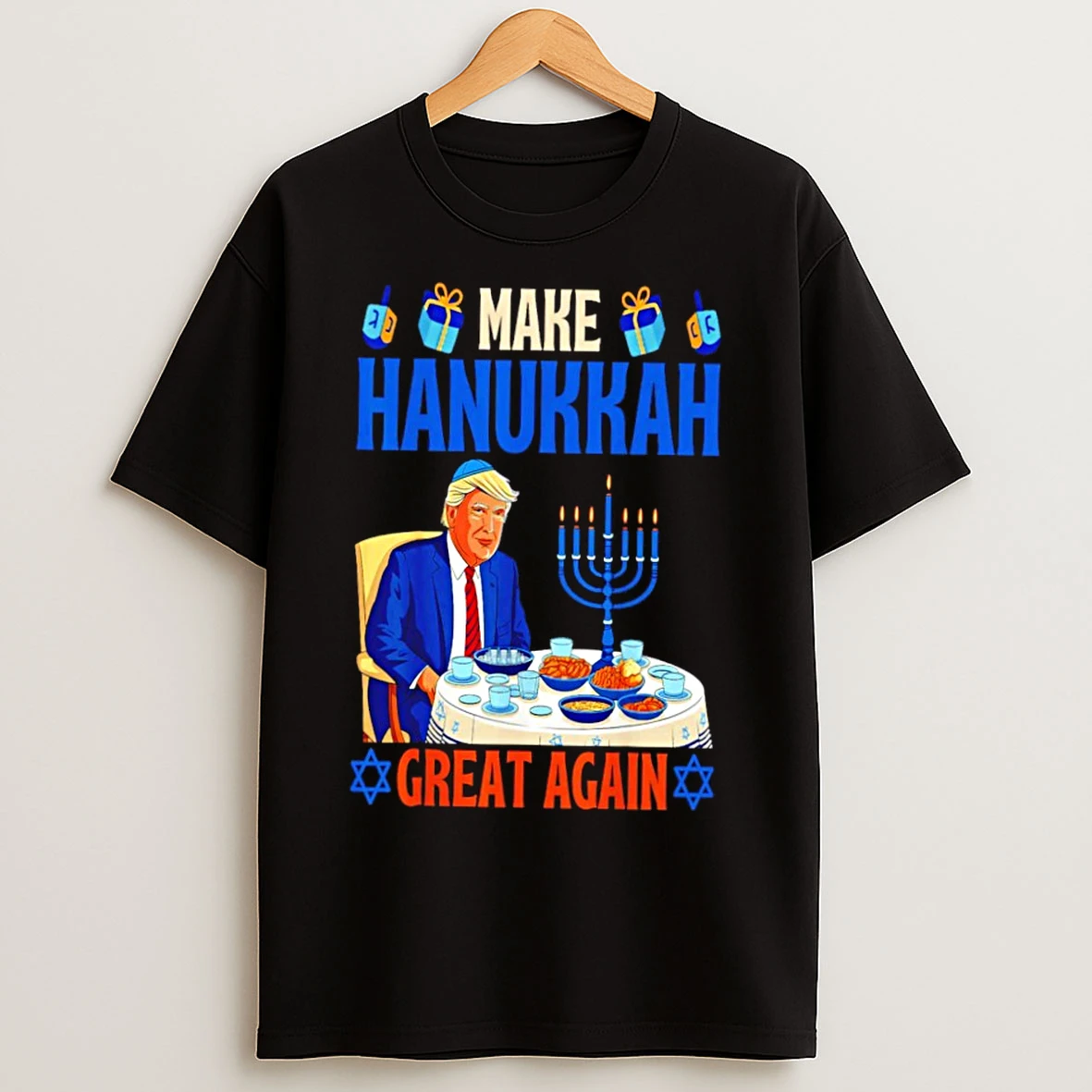 Classic Trump Make Hanukkah Great Again Ugly Christmas Sweat T Shirts