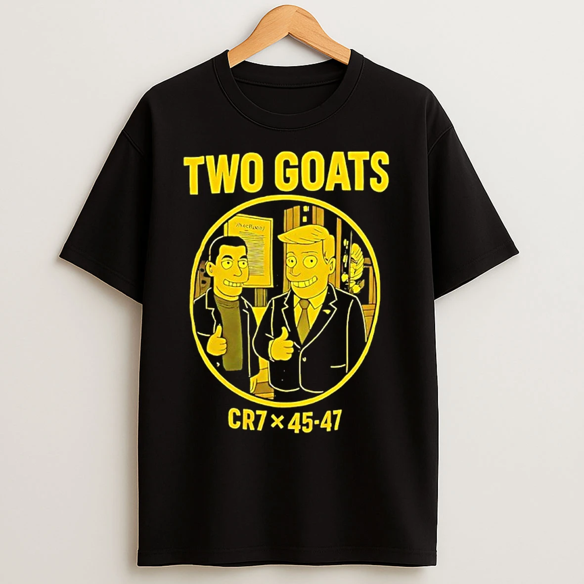 Classic Two Goats Cr7 X 45 47 Trump Ronaldo The Simpsons T Shirts