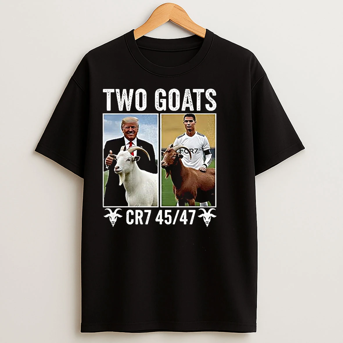 Classic Two Goats Donald Trump And Cristiano Ronaldo 45 47 T Shirts