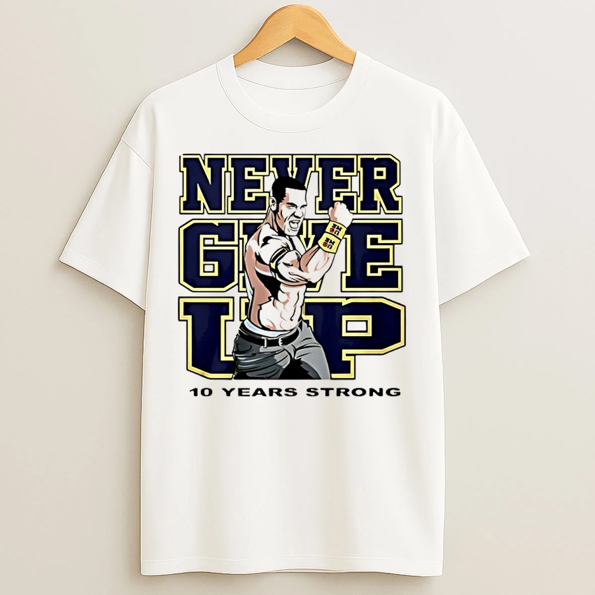 Classic Tyrese Haliburton Wearing John Cena Never Give Up 10 Years Strong T Shirts