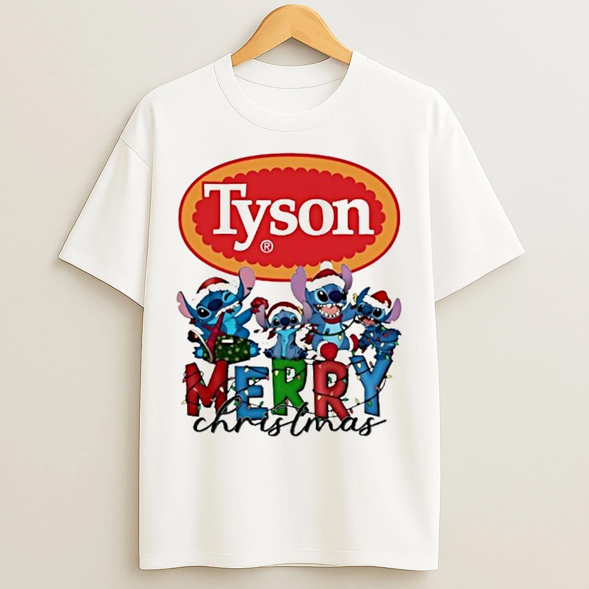 Classic Tyson Merry Christmas Stitch T Shirts