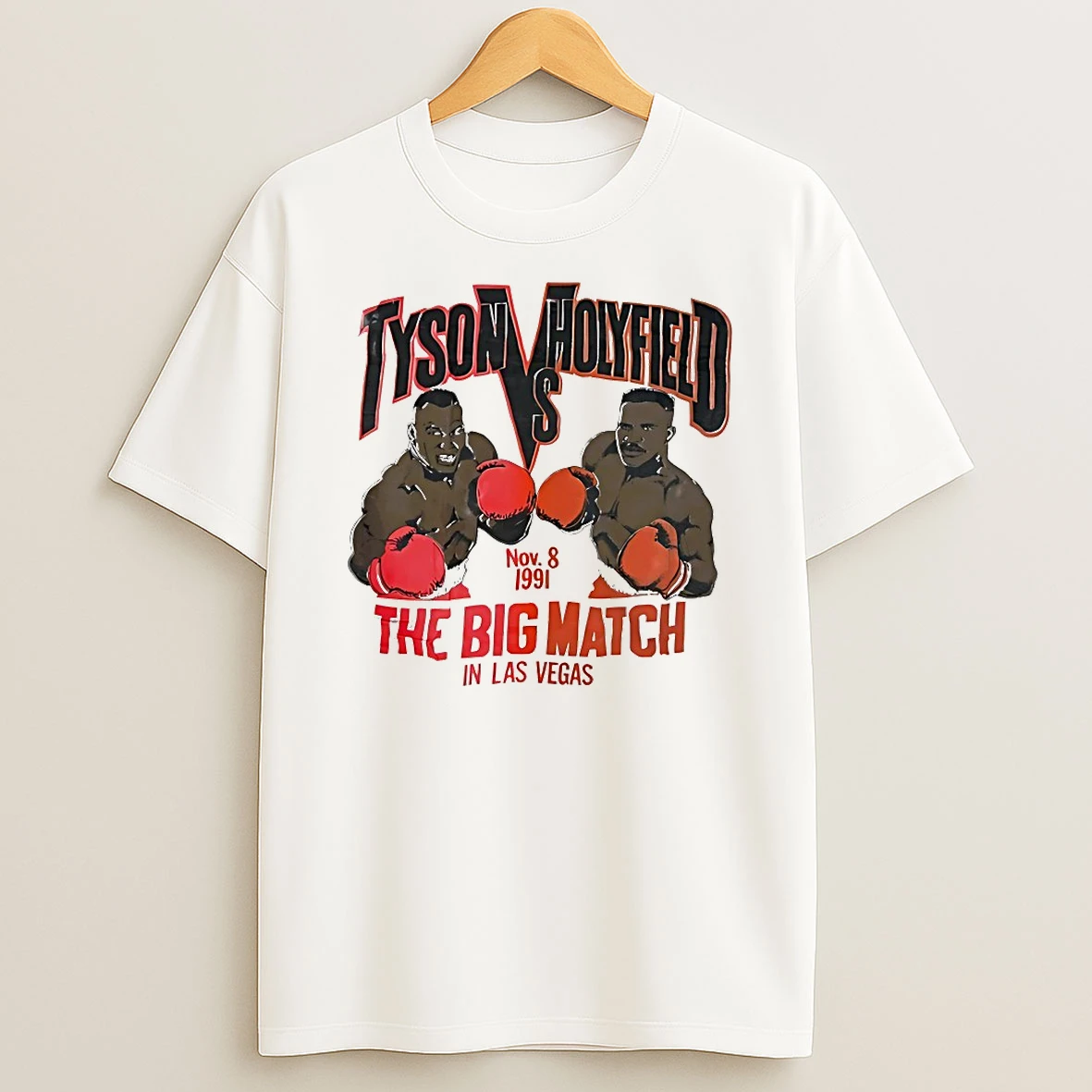 Classic Tyson Vs Holyfield The Big Match In Las Vegas 1991 T Shirts
