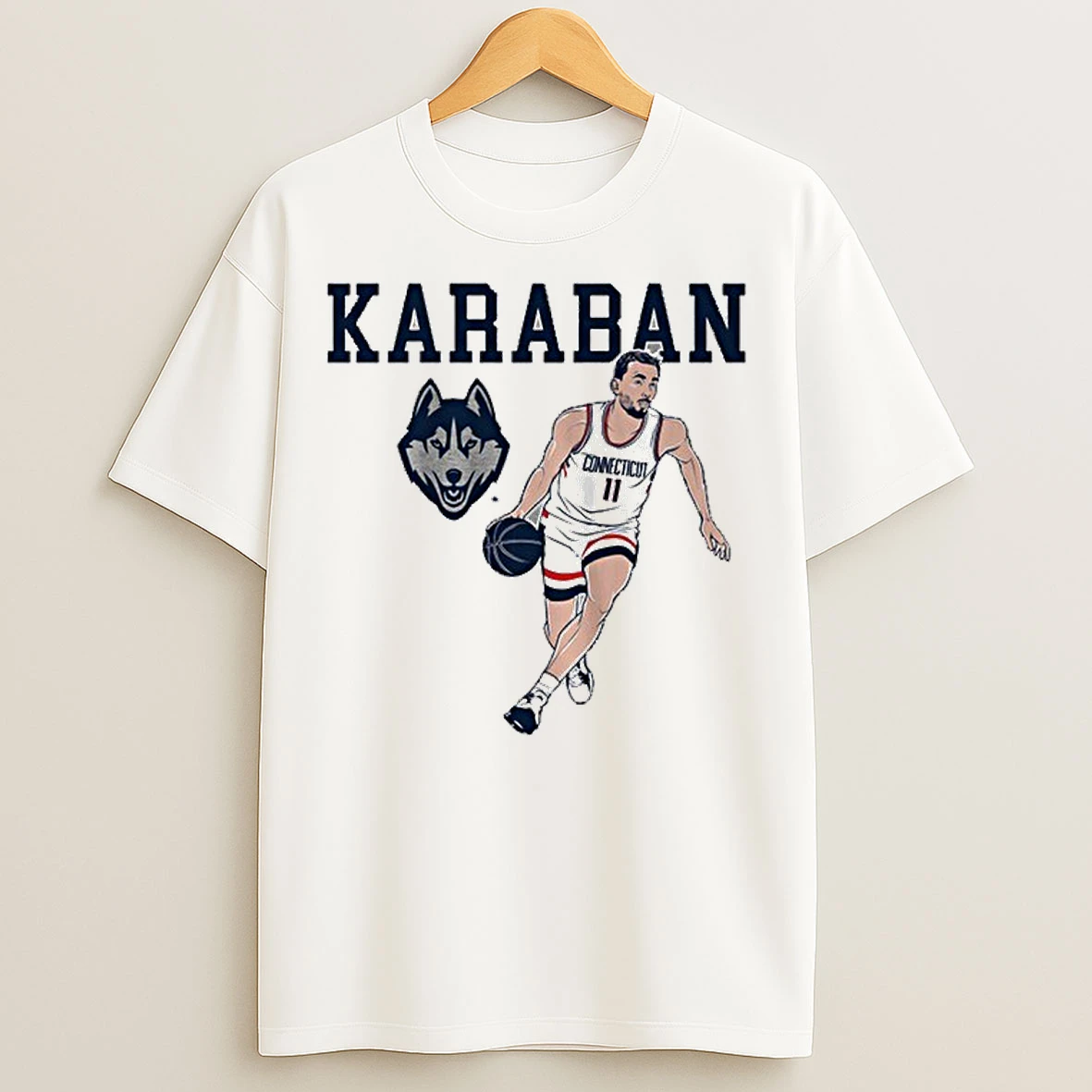 Classic Uconn Basketball Alex Karaban Name Pose T Shirts