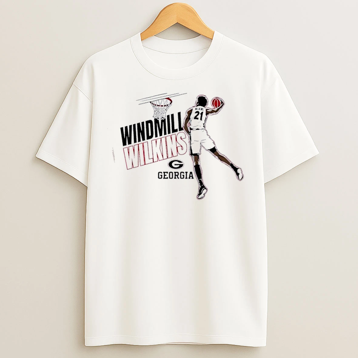 Classic Uga Georgia Bulldogs Basketball Windmill Jake Wilkins T Shirts