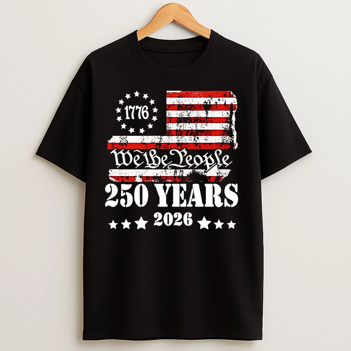 Classic Us Flag We The People 250 Years 1776 2026 T Shirts
