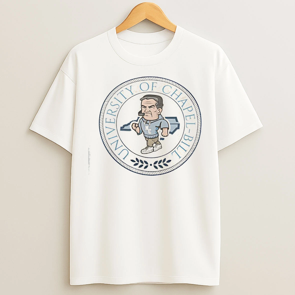 Classic University Of Chapel Bill Tan T Shirts