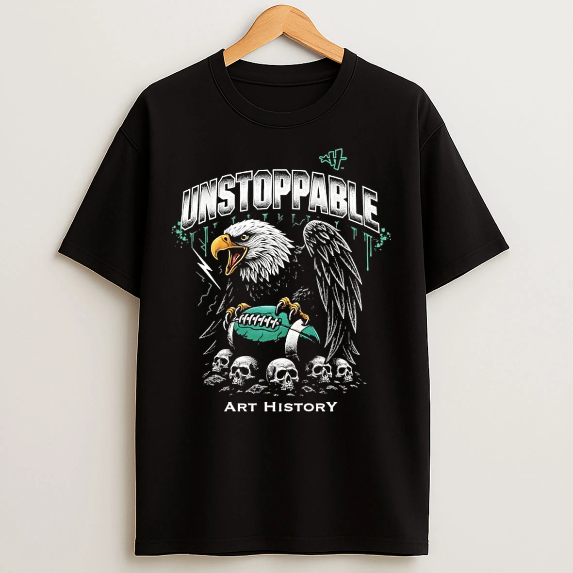 Classic Unstoppable Art History Philadelphia Eagles Eagle Skulls T Shirts