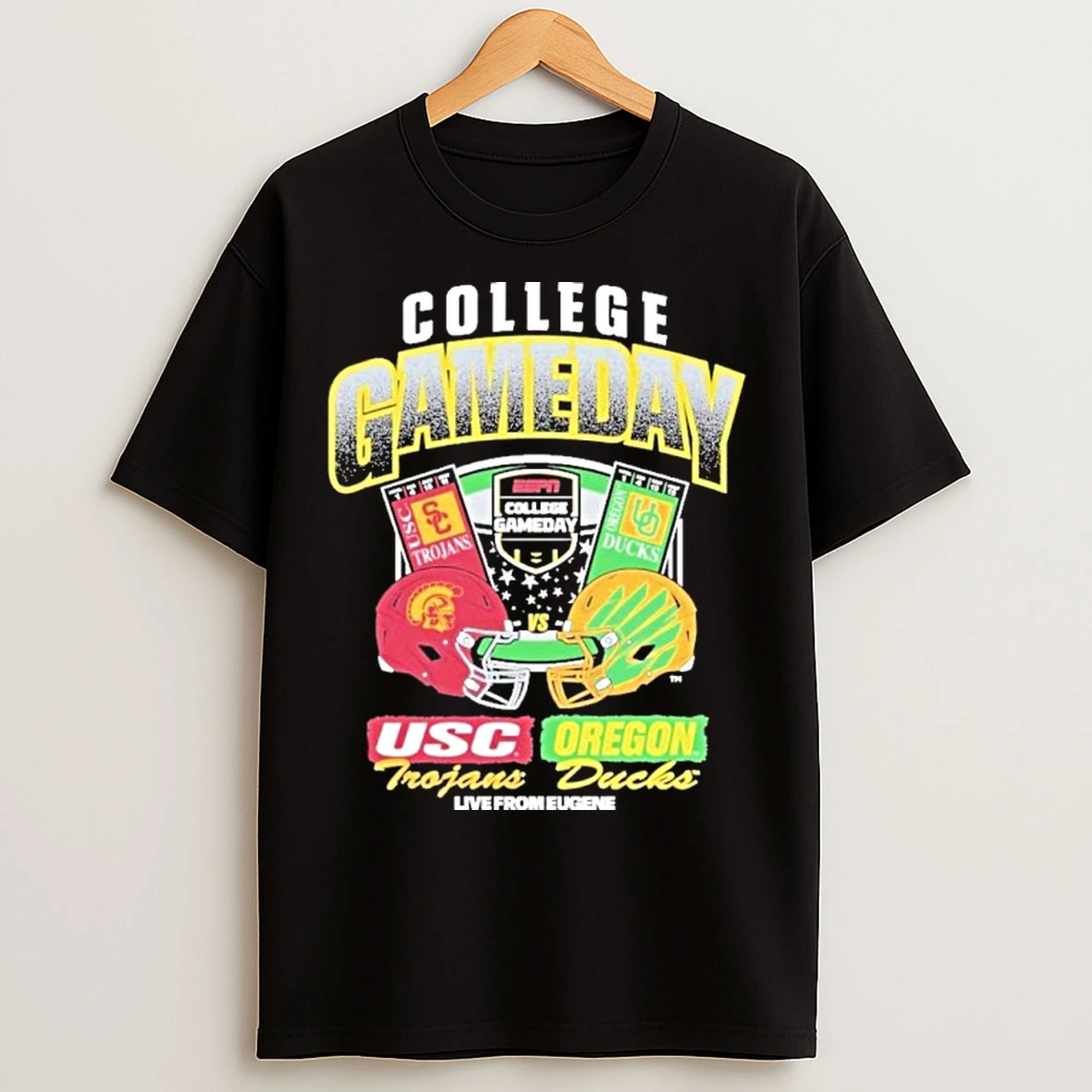 Classic Usc Vs Oregon Matchup College Gameday Football T Shirts