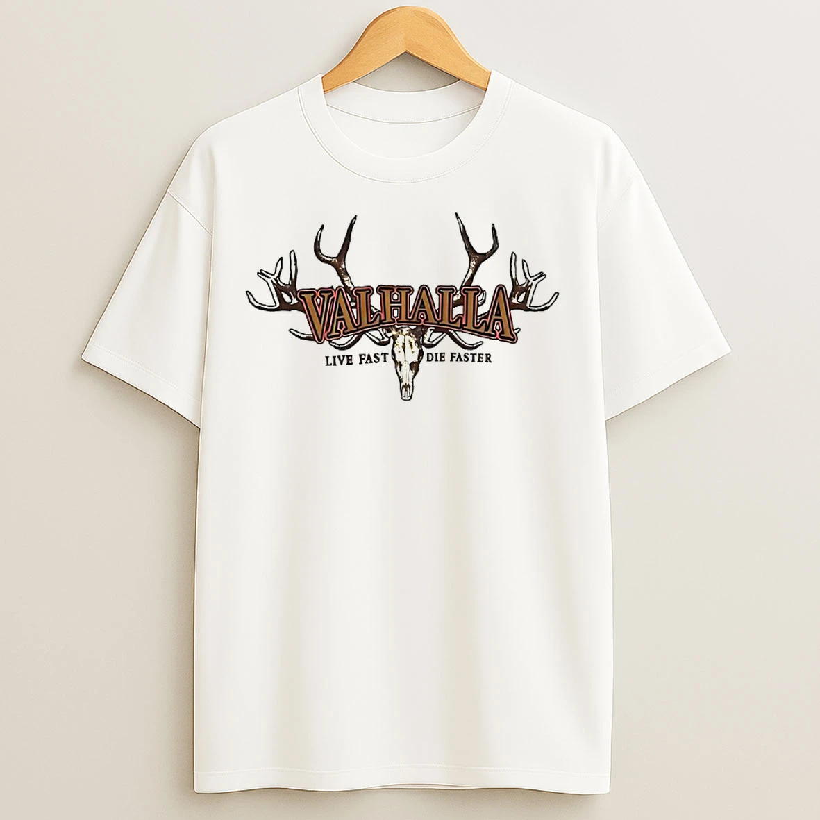 Classic Valhalla Live Fast Die Faster T Shirts