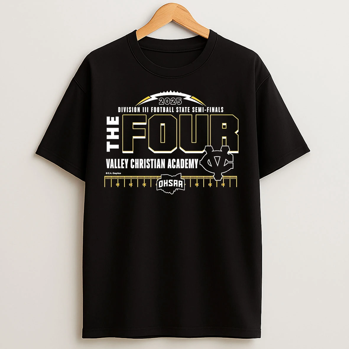 Classic Valley Christian Academy The Four 2025 Division 3 Football State Semifinals T Shirts