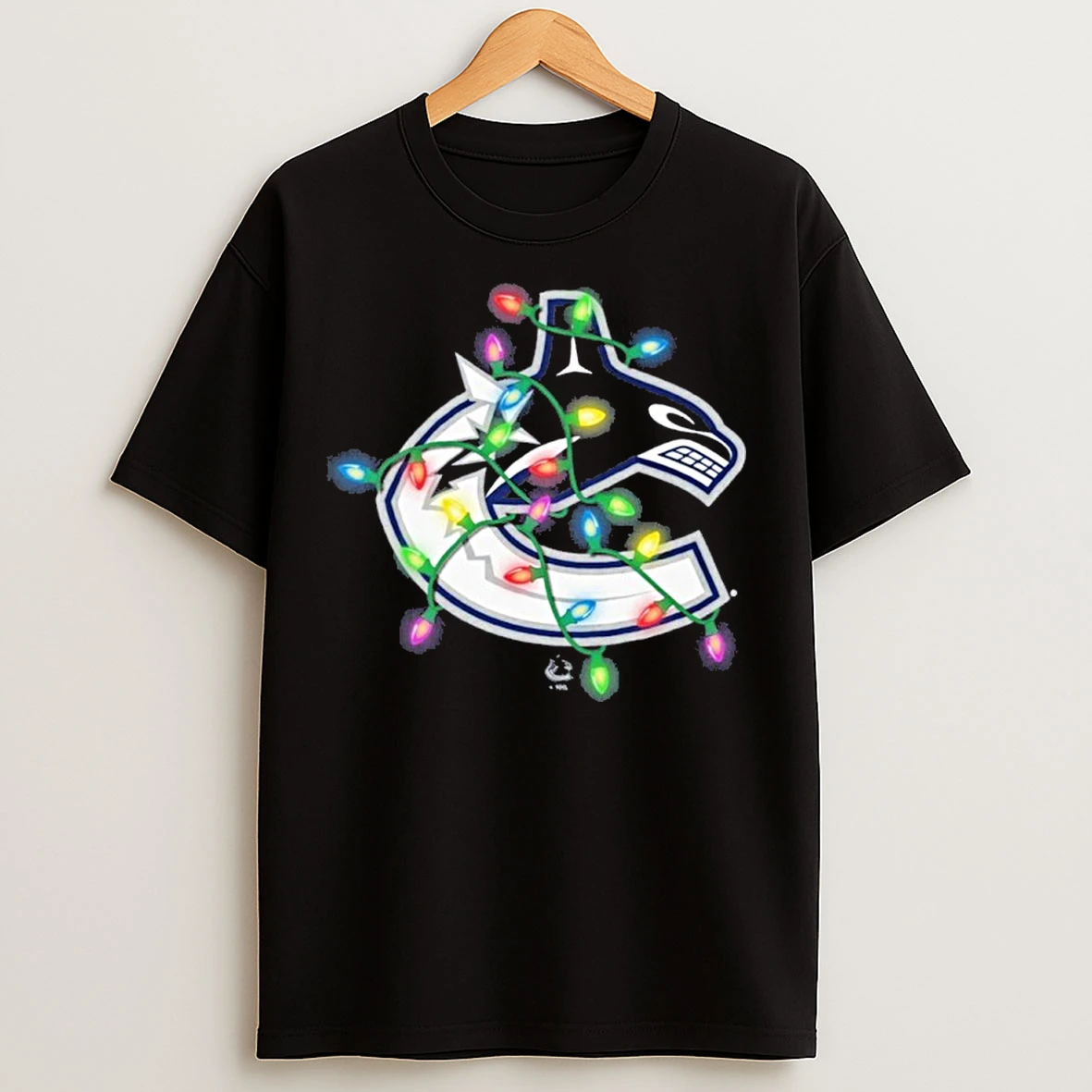 Classic Vancouver Canucks Logo Lights Christmas T Shirts