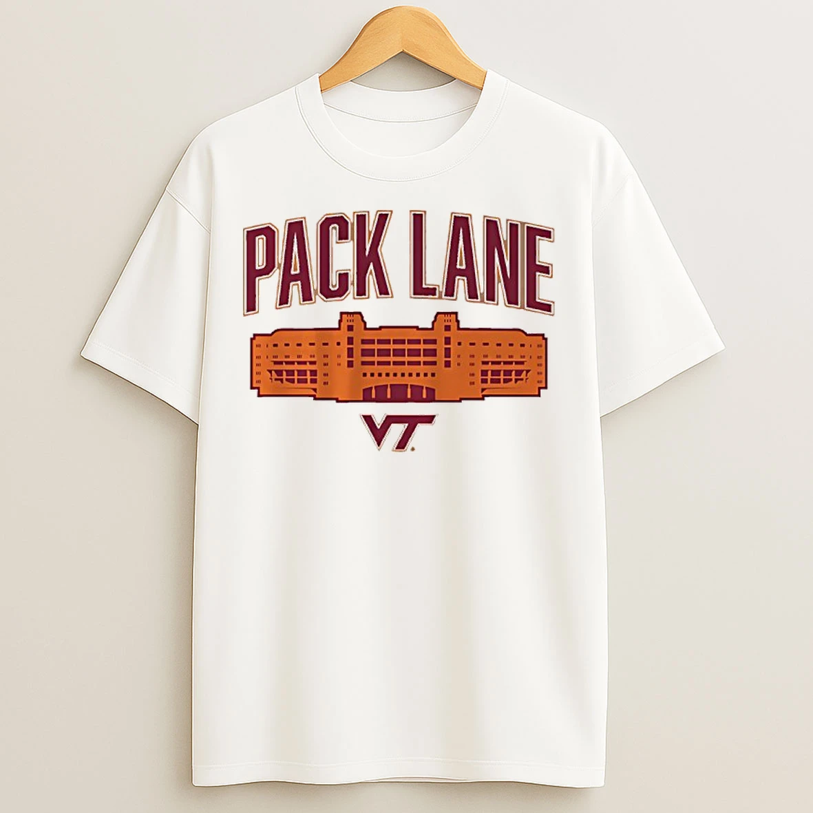 Classic Virginia Tech Football 2025 Pack Lane Stadium T Shirts