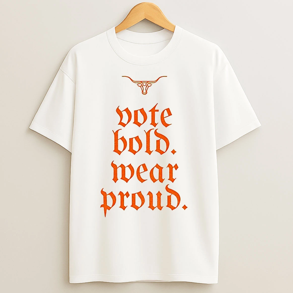 Classic Vote Bold Wear Proud Texas Longhorns Football T Shirts