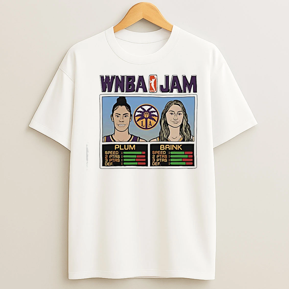 Classic Wnba Jam Cameron Brink And Kelsey Plum Los Angeles Sparks Basketball T Shirts