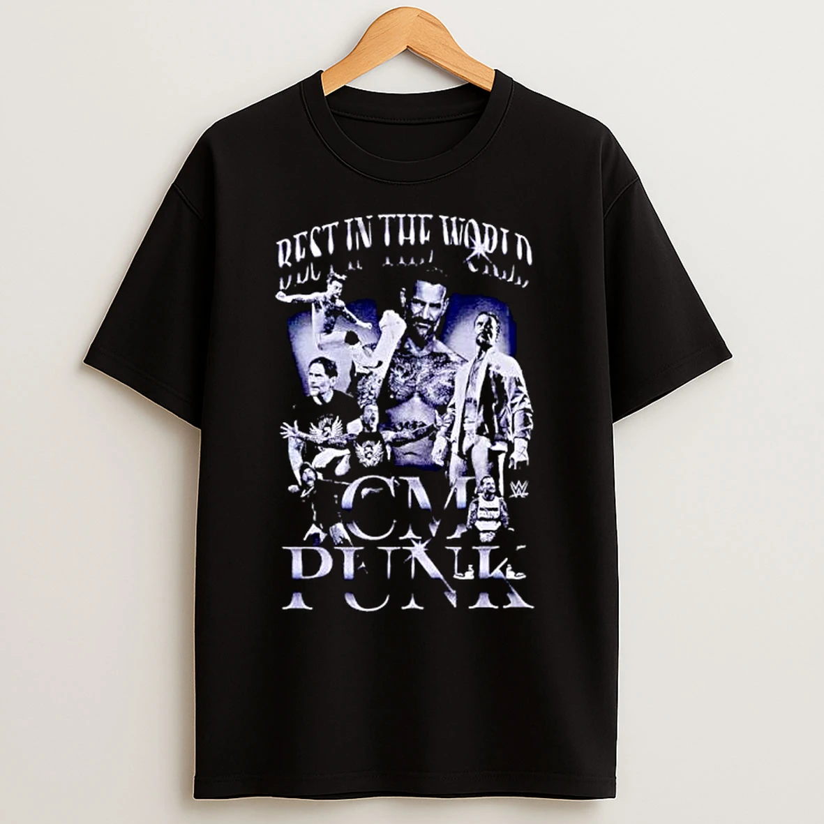Classic Wwe Cm Punk Best In The World Collage Ornaments T Shirts