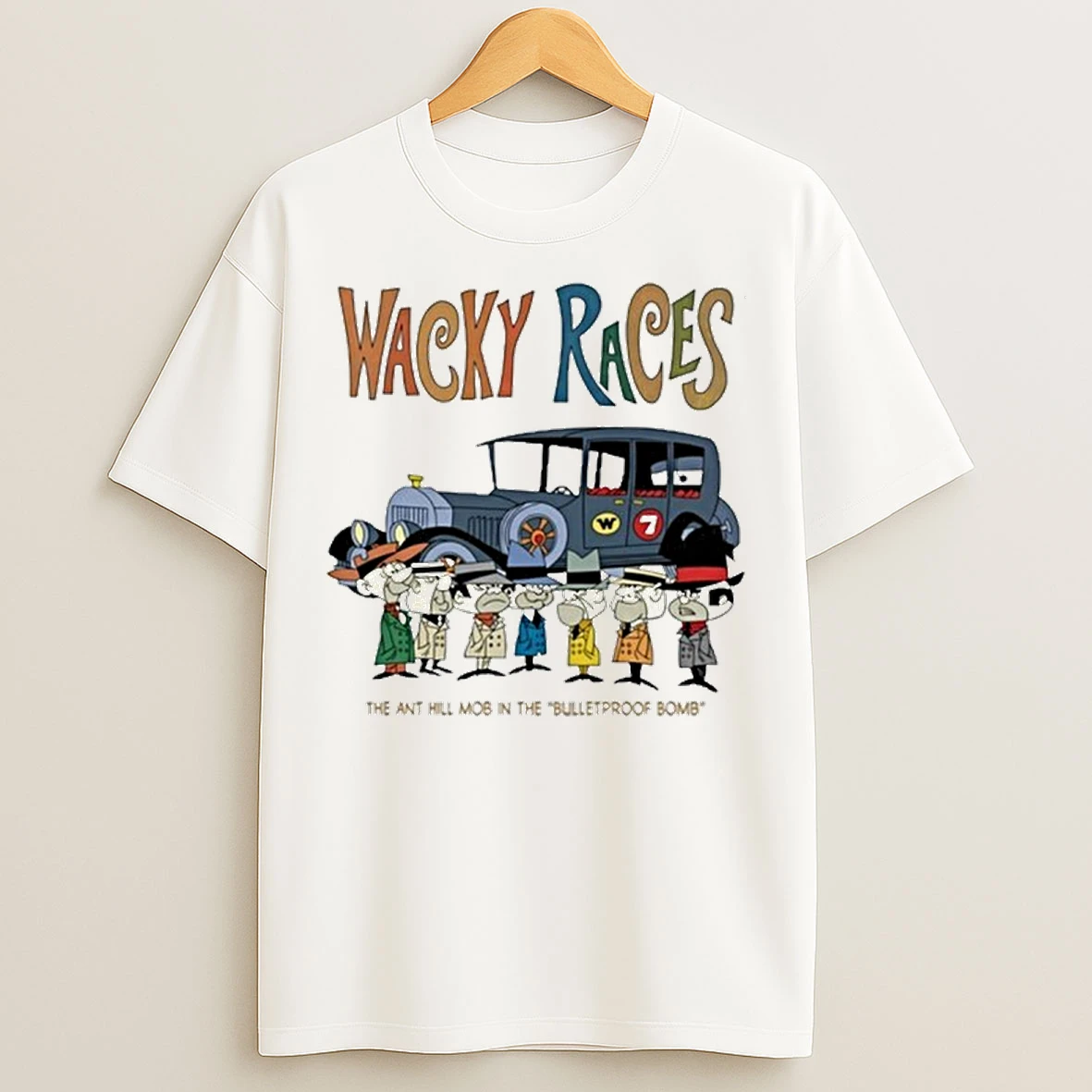 Classic Wacky Races The Ant Hill Mob In The Bulletproof Bomb T Shirts