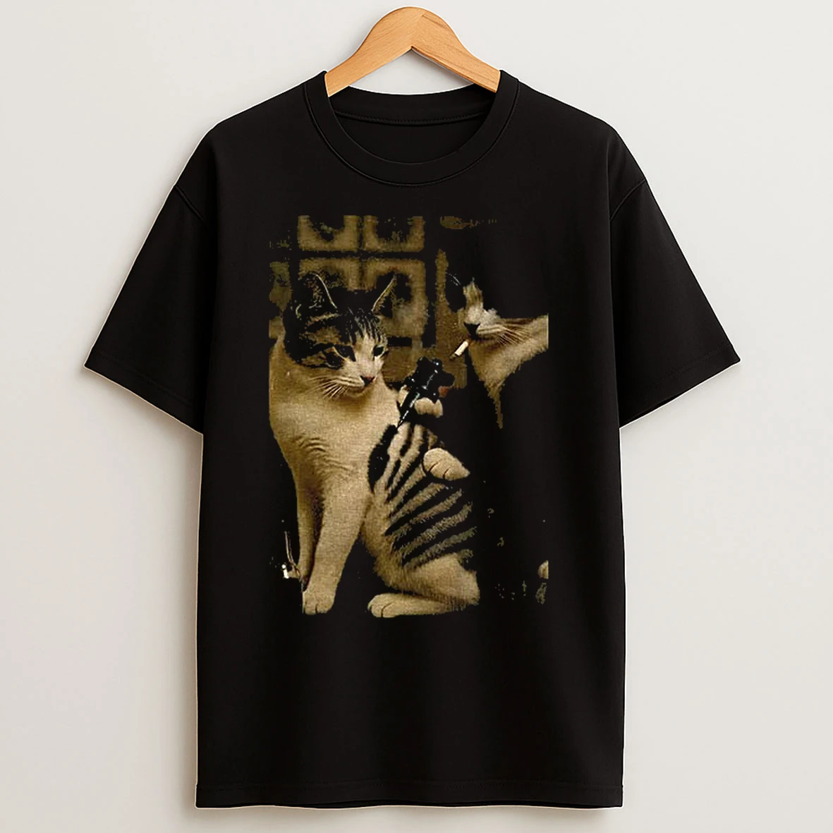 Classic Wacky Cat Tattoo Funny Meme T Shirts