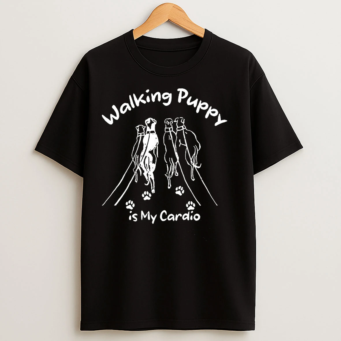 Classic Walking Puppy Is My Cardio Sketch T Shirts