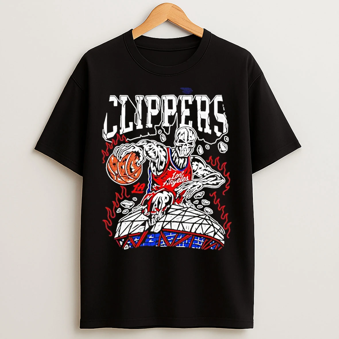 Classic Warren Lotas X Los Angeles Clippers Skeleton Player T Shirts