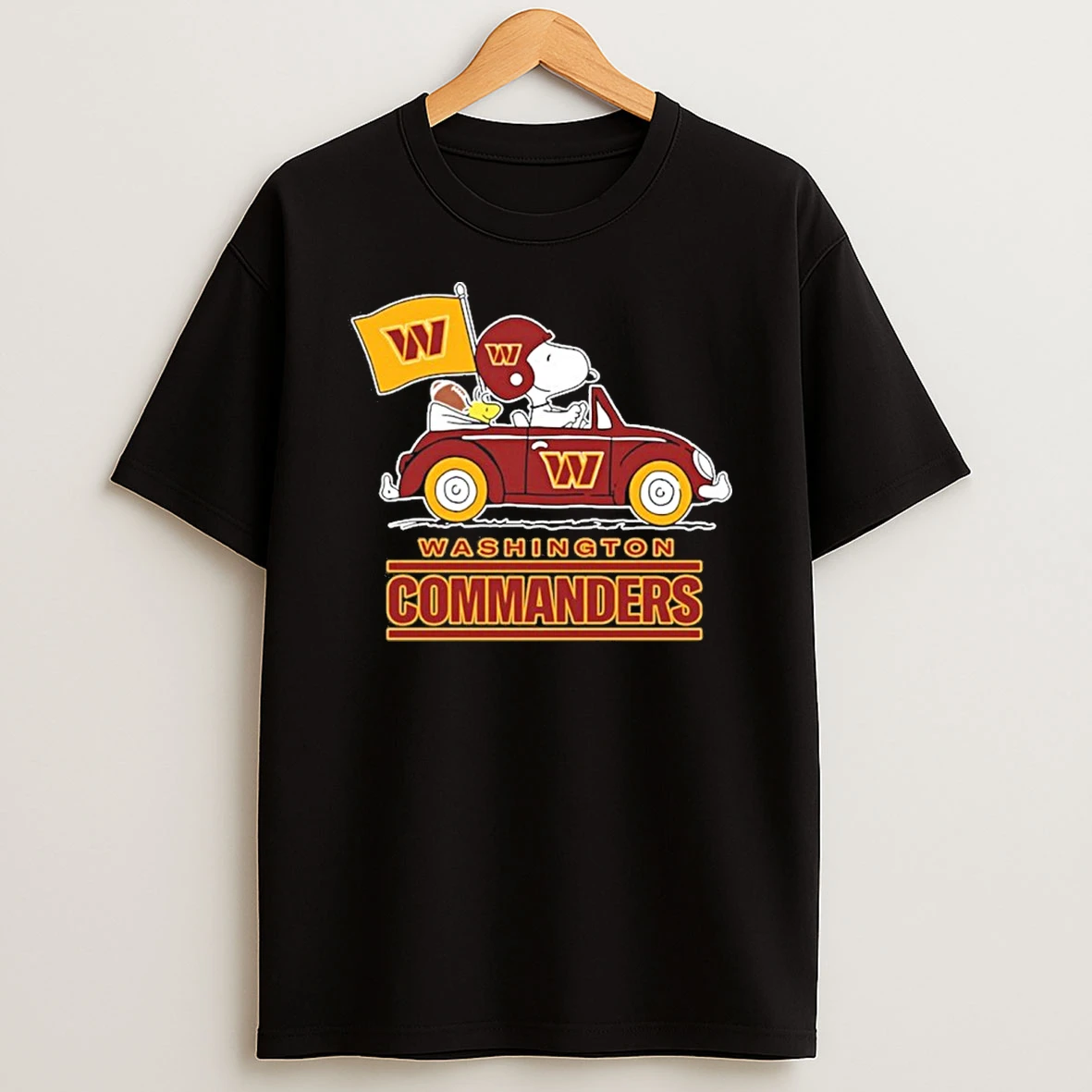 Classic Washington Commanders Football X Snoopy Drive Car T Shirts