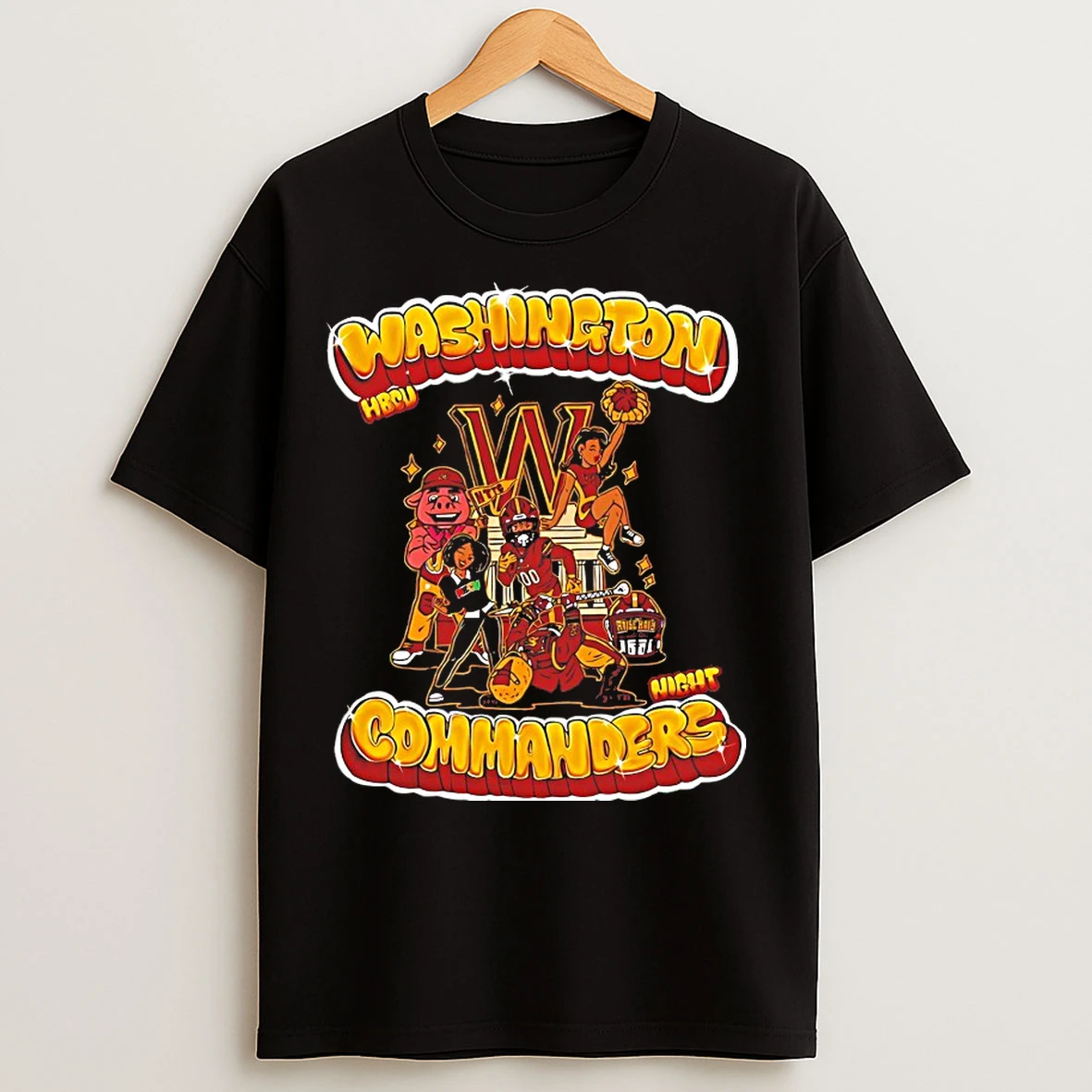 Classic Washington Commanders Hbcu Night Mascot Cheerleader Football T Shirts