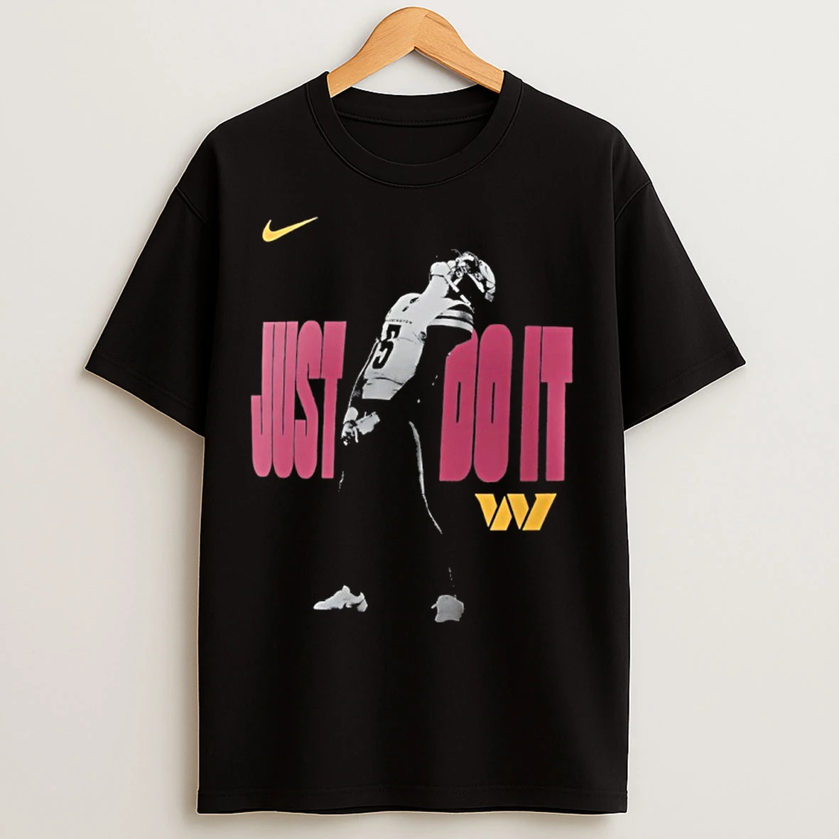Classic Washington Commanders Jayden Daniels Nike Just Do It T Shirts