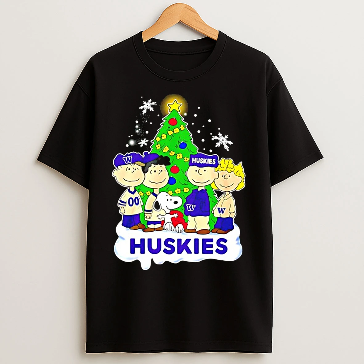 Classic Washington Huskies Snoopy And The Peanuts Christmas 2025 T Shirts