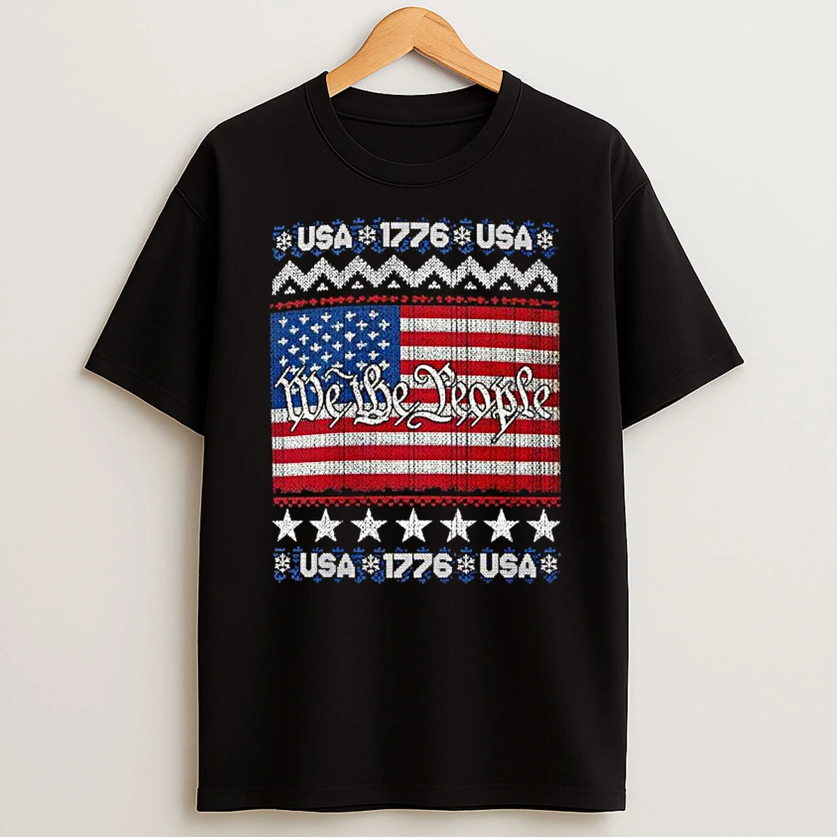 Classic We The People Ugly Xmas Usa 1776 T Shirts