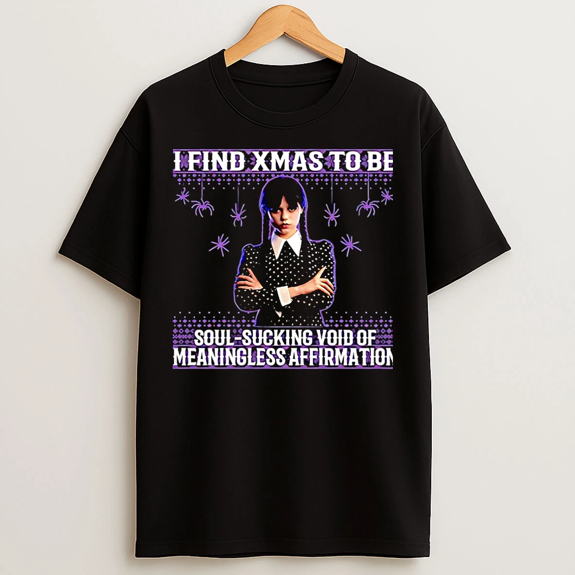 Classic Wednesday Addams I Find Xmas To Be Soul Sucking Christmas Christmas T Shirts