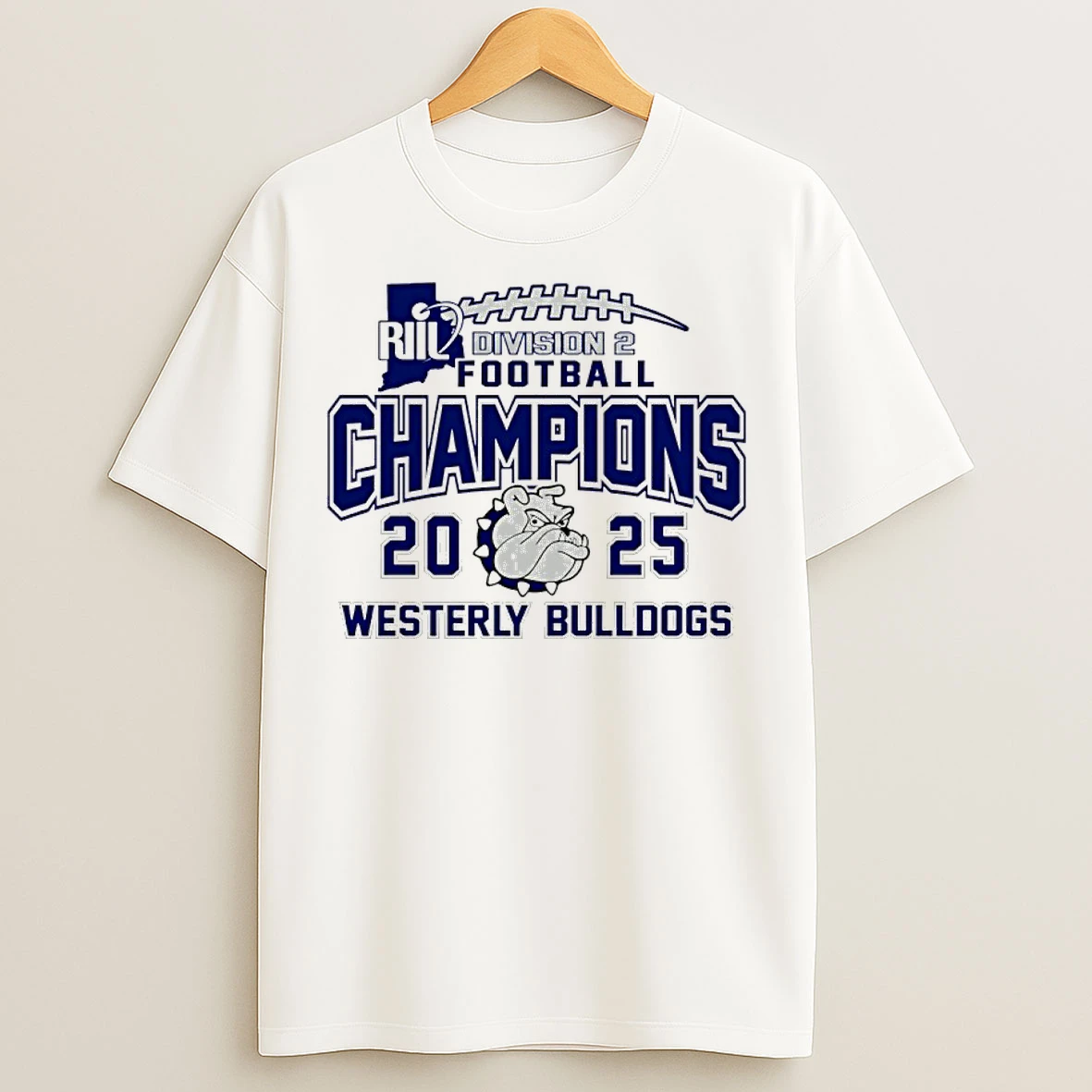 Classic Westerly Bulldogs 2025 Riil Football Champions Division 2 T Shirts