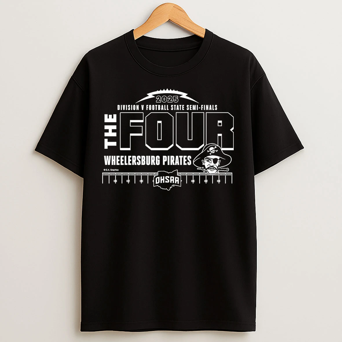 Classic Wheelersburg Pirates The Four 2025 Division 5 Football State Semifinals T Shirts