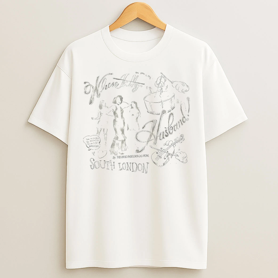 Classic Where Is My Husband South London T Shirts