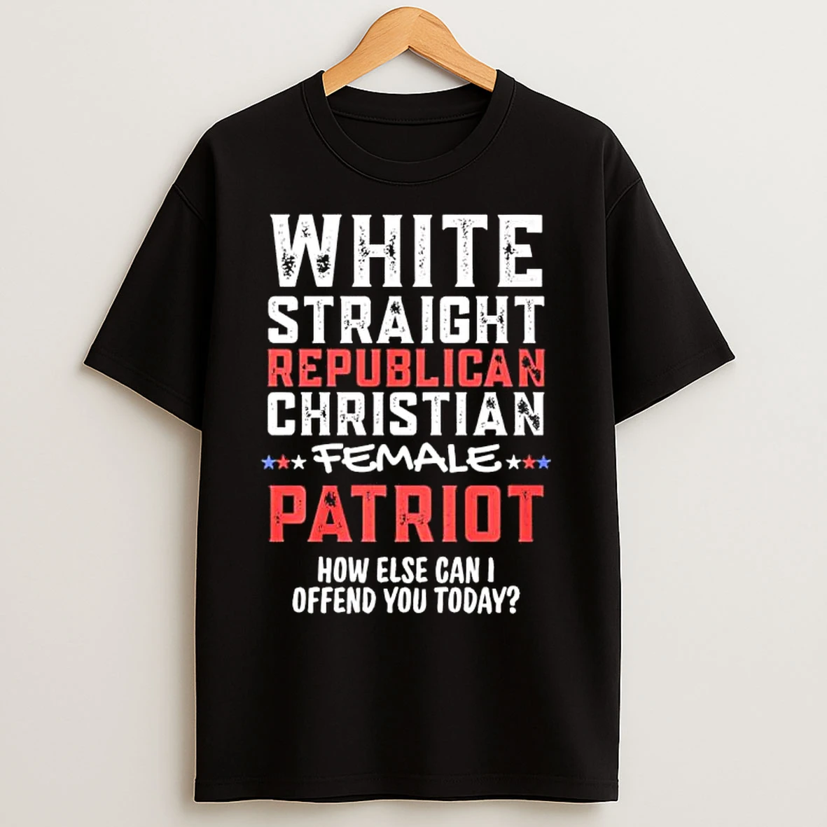 Classic White Straight Republican Christian Female Patriot T Shirts
