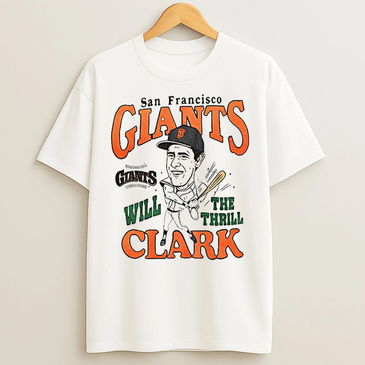 Classic Will Clark San Francisco Giants Mlb Baseball Cartoon Will The Thrill Clark T Shirts