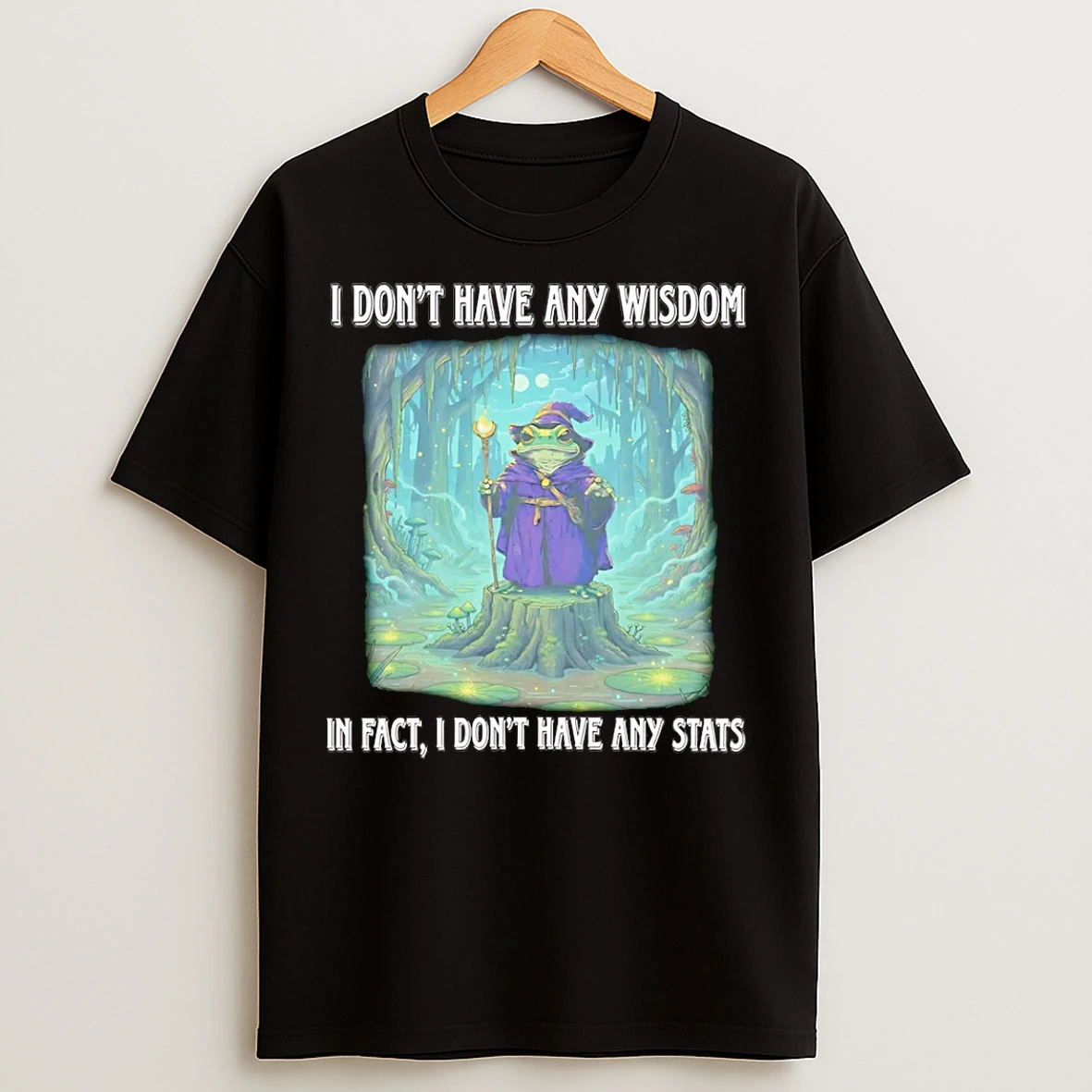 Classic Wizard I Dont Have Any Wisdom In Fact I Dont Have Any Stats T Shirts