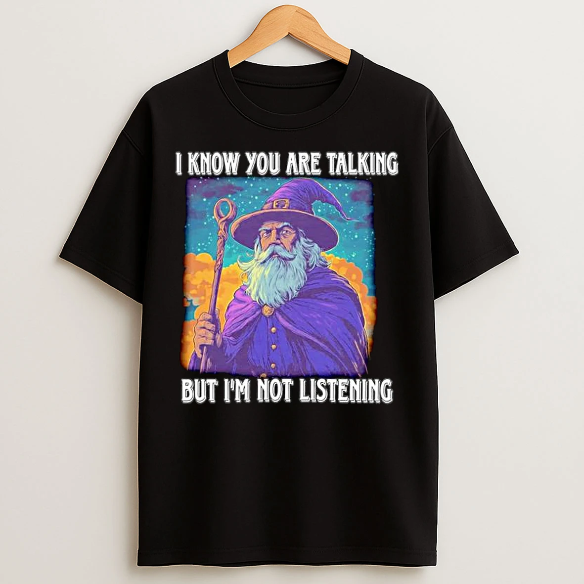 Classic Wizard I Know You Are Talking But Im Not Listening Ornaments T Shirts