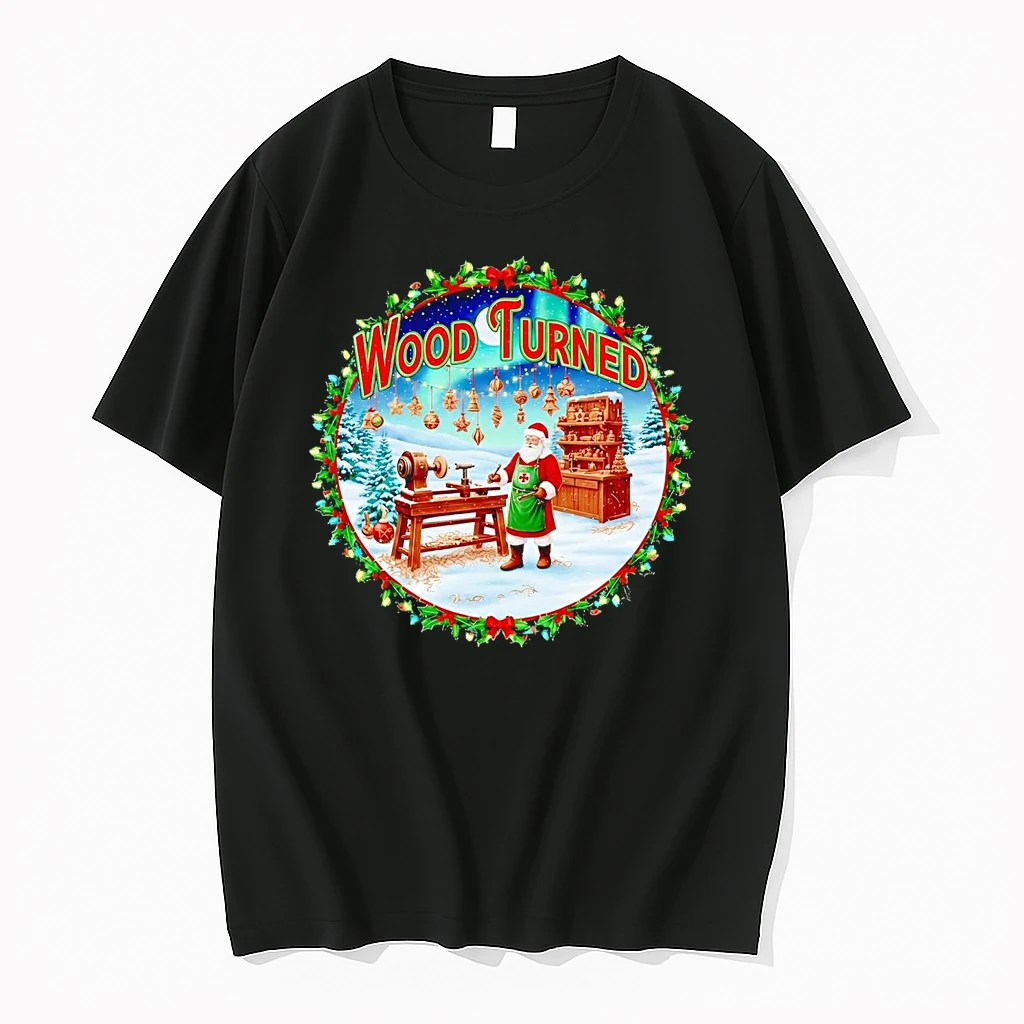 Classic Wood Turned Christmas Wreath T Shirts