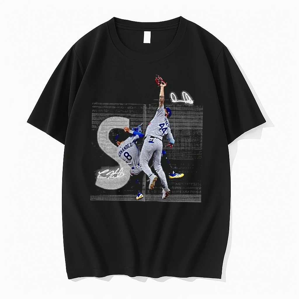 Classic World Series Game 7 Andy Pages Catch Signature T Shirts