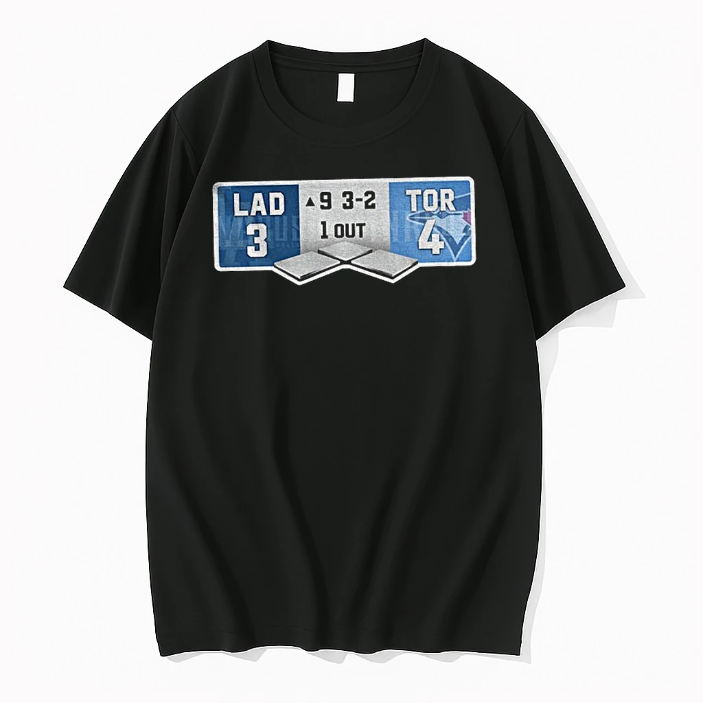 Classic World Series Scoreboard Dodgers Vs Blue Jays 3 4 T Shirts