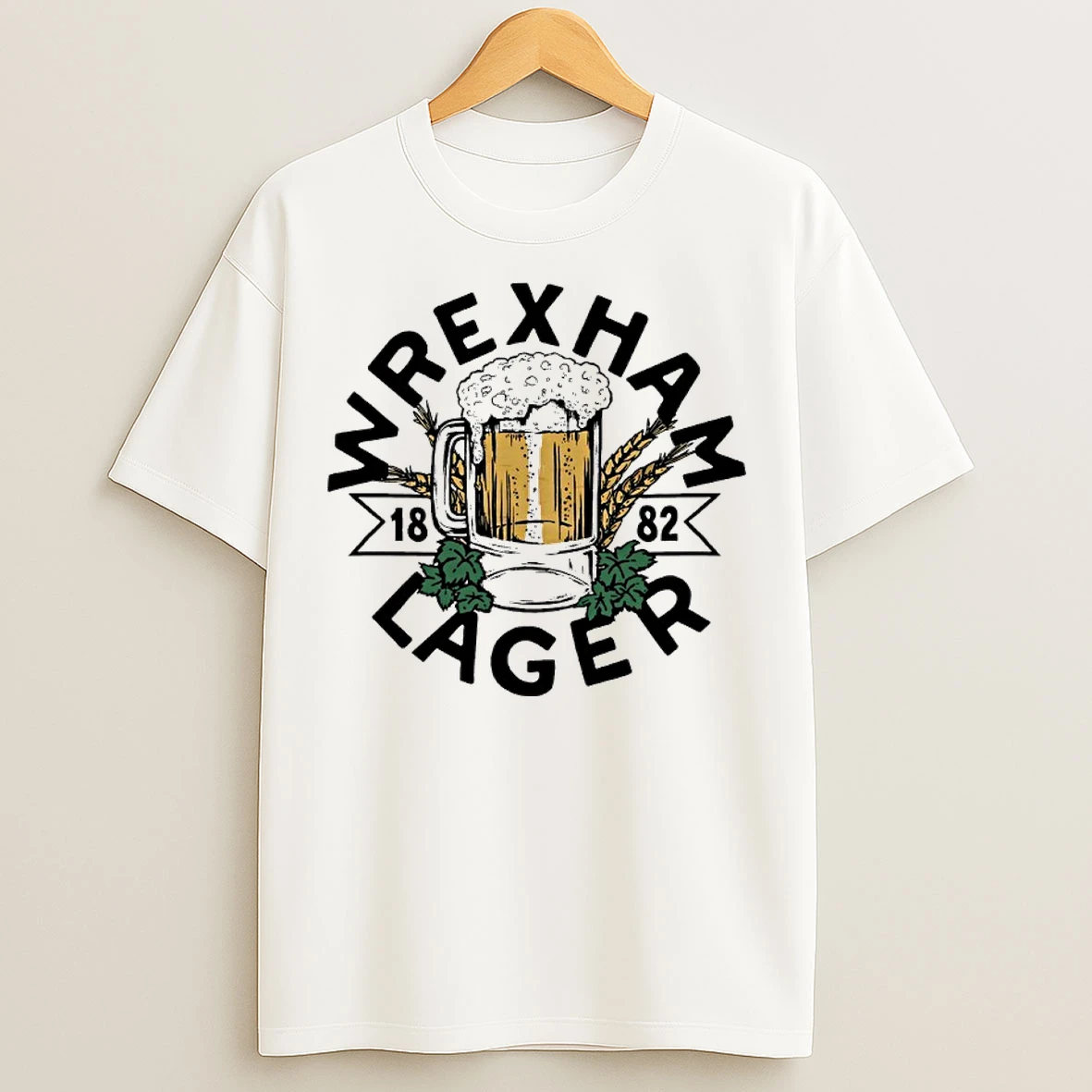 Classic Wrexham Lager Beer 1882 T Shirts