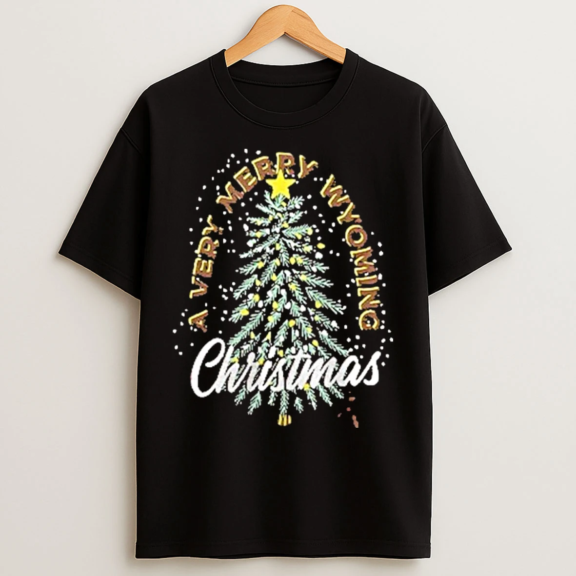 Classic Wyoming Cowboys Christmas Tree Holiday T Shirts