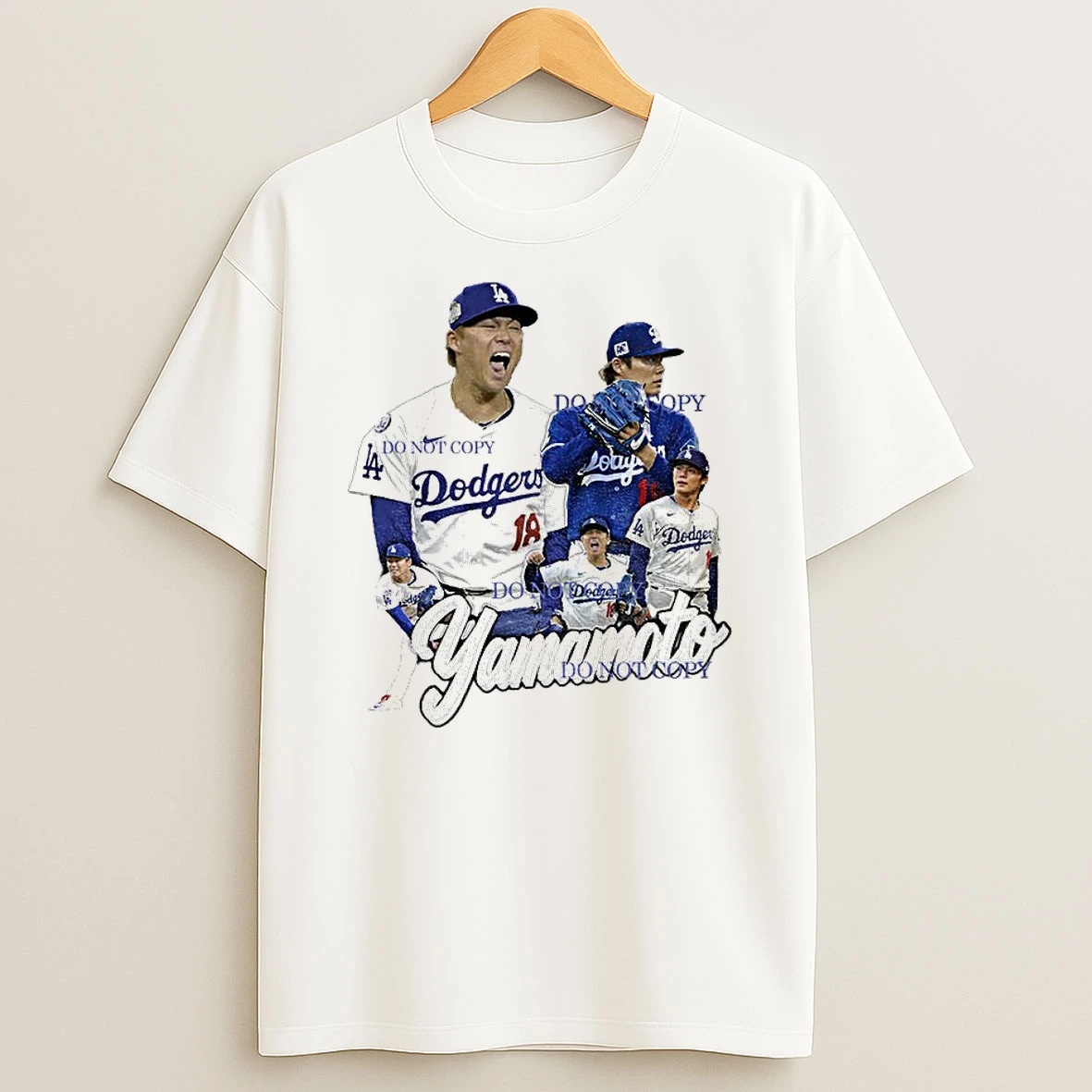 Classic Yamamoto Baseball Los Angeles Graphic T Shirts