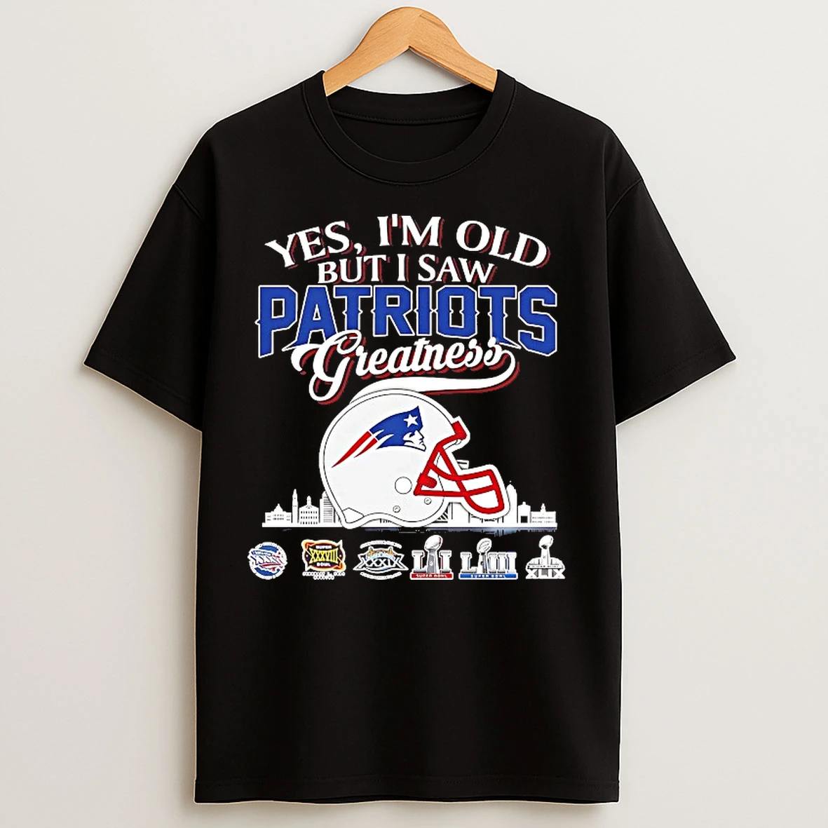Classic Yes Im Old But I Saw New England Patriots Helmet Greatness T Shirts